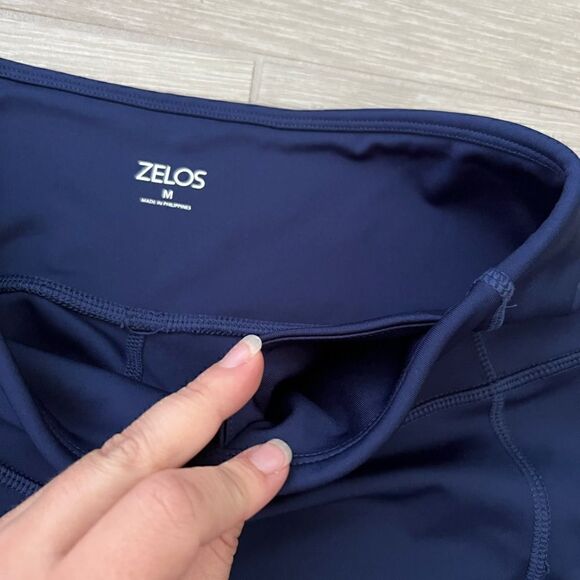 ZELOS Navy Blue Lace Up Leggings Size M - Picture 5 of 8